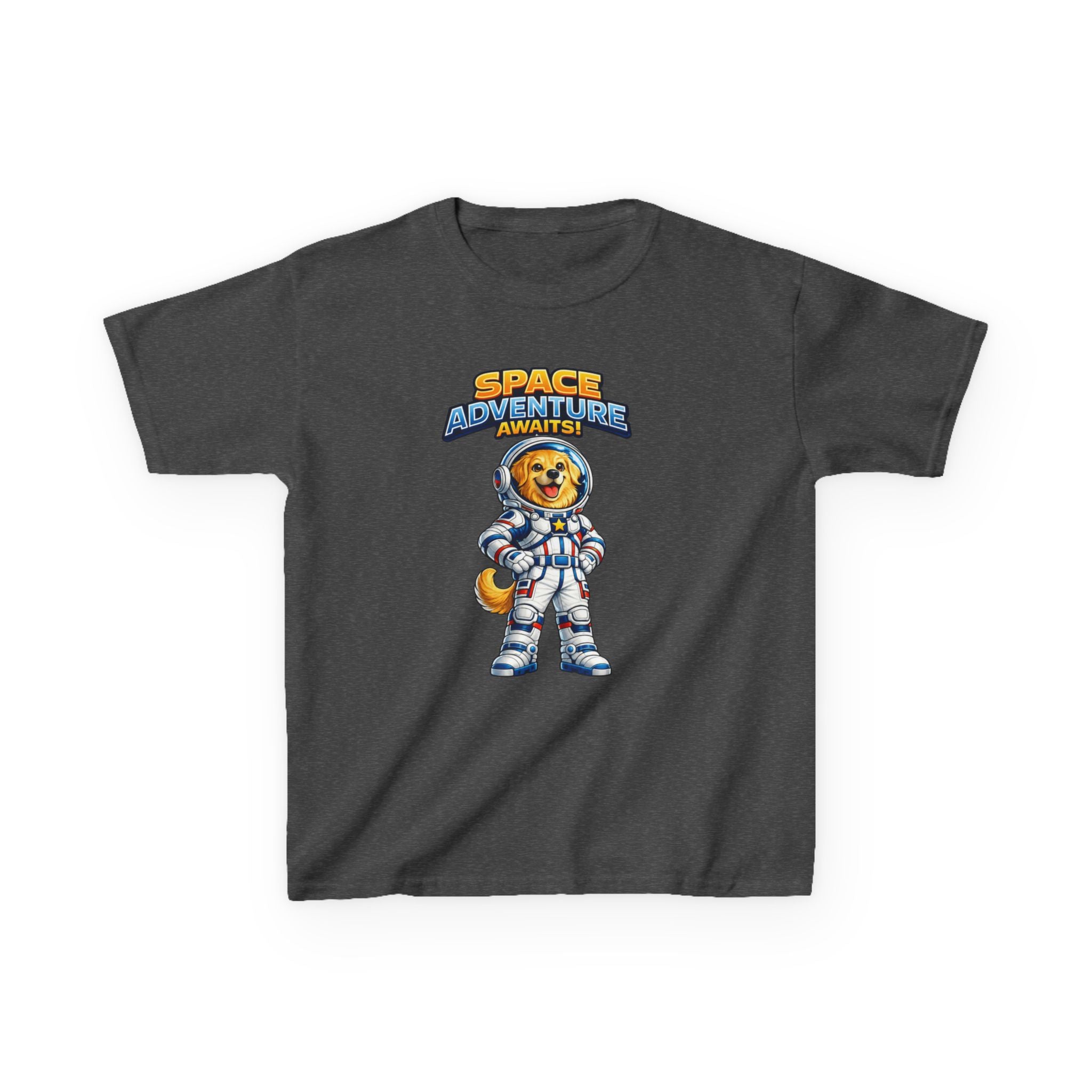 Kids Space Adventure T‑Shirt – Cute Astronaut Dog Graphic Tee