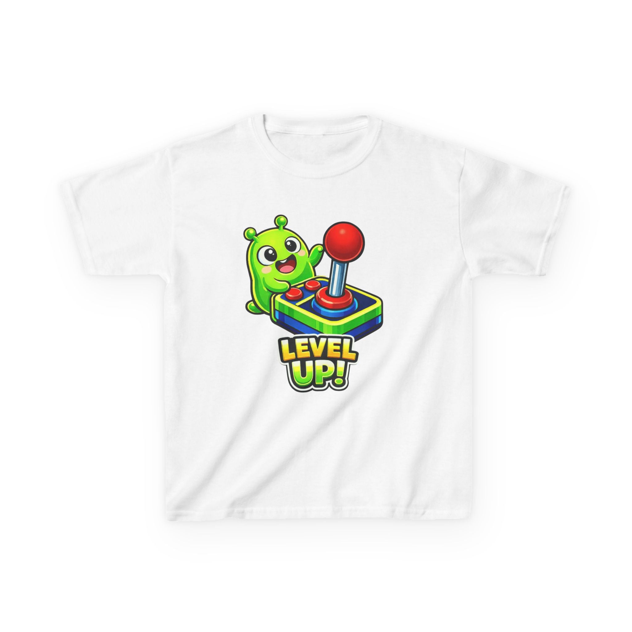 Kids Gaming T-Shirt — 'Level Up!' Gamer Alien Graphic Tee