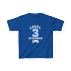 Kids Birthday Gaming T-Shirt — 'Level 3 Exploring' Gamer Graphic Tee