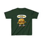 Kids Burger T-Shirt — 'Bun-derful Mood' Skateboard Graphic Tee
