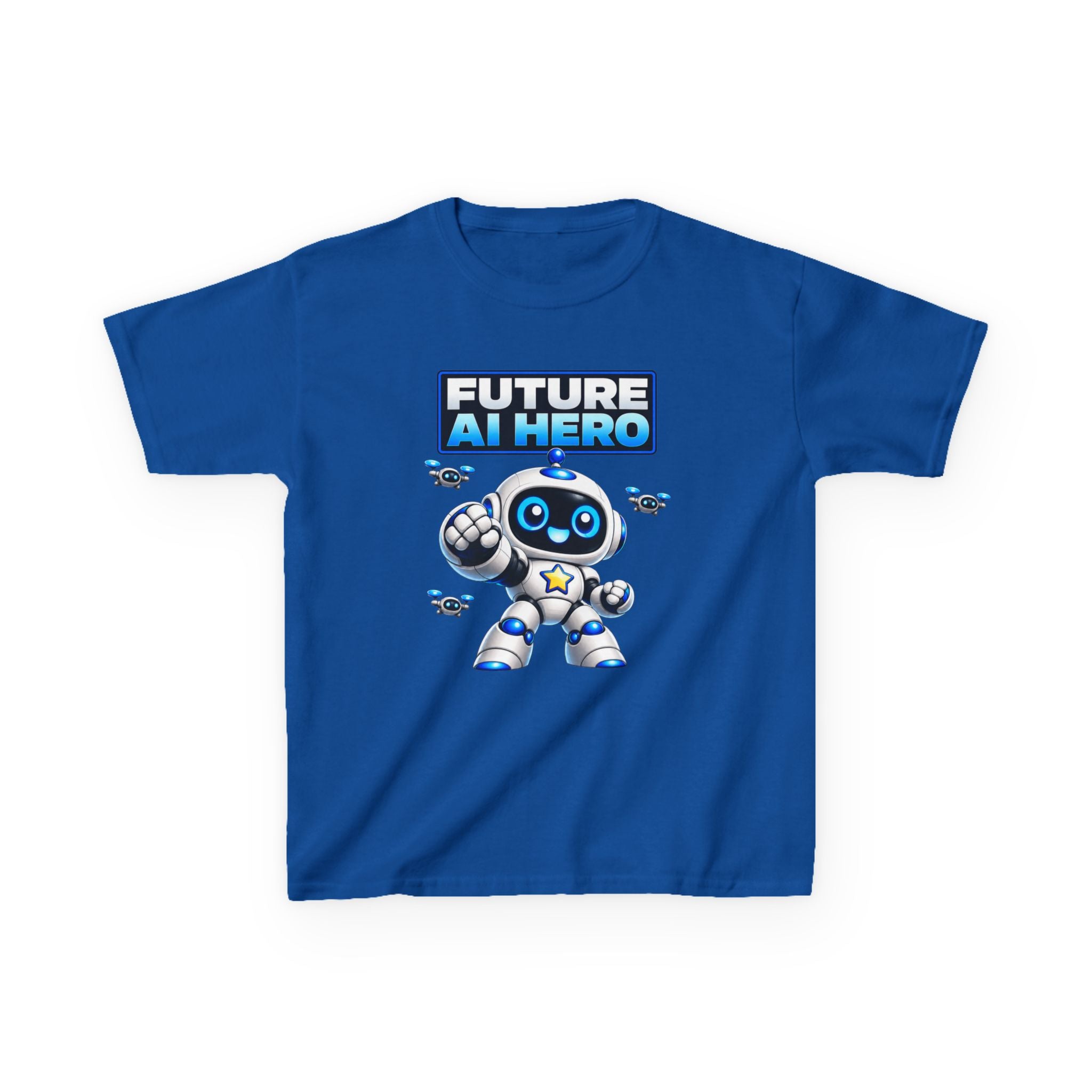 Kids Robot T-Shirt — 'Future AI Hero' Cute Robot STEM Graphic Tee