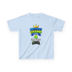 Kids Birthday T-Shirt — 'Birthday Champ' Level 4 Unlocked Gamer Graphic Tee