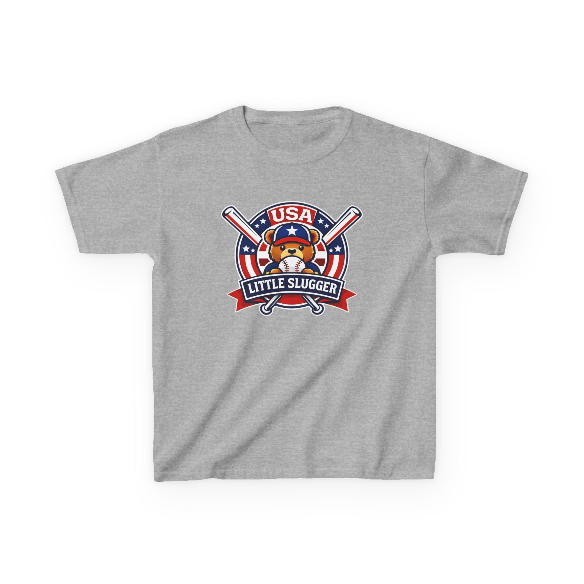 Kids Baseball T-Shirt — 'Little Slugger' USA Baseball Graphic Tee