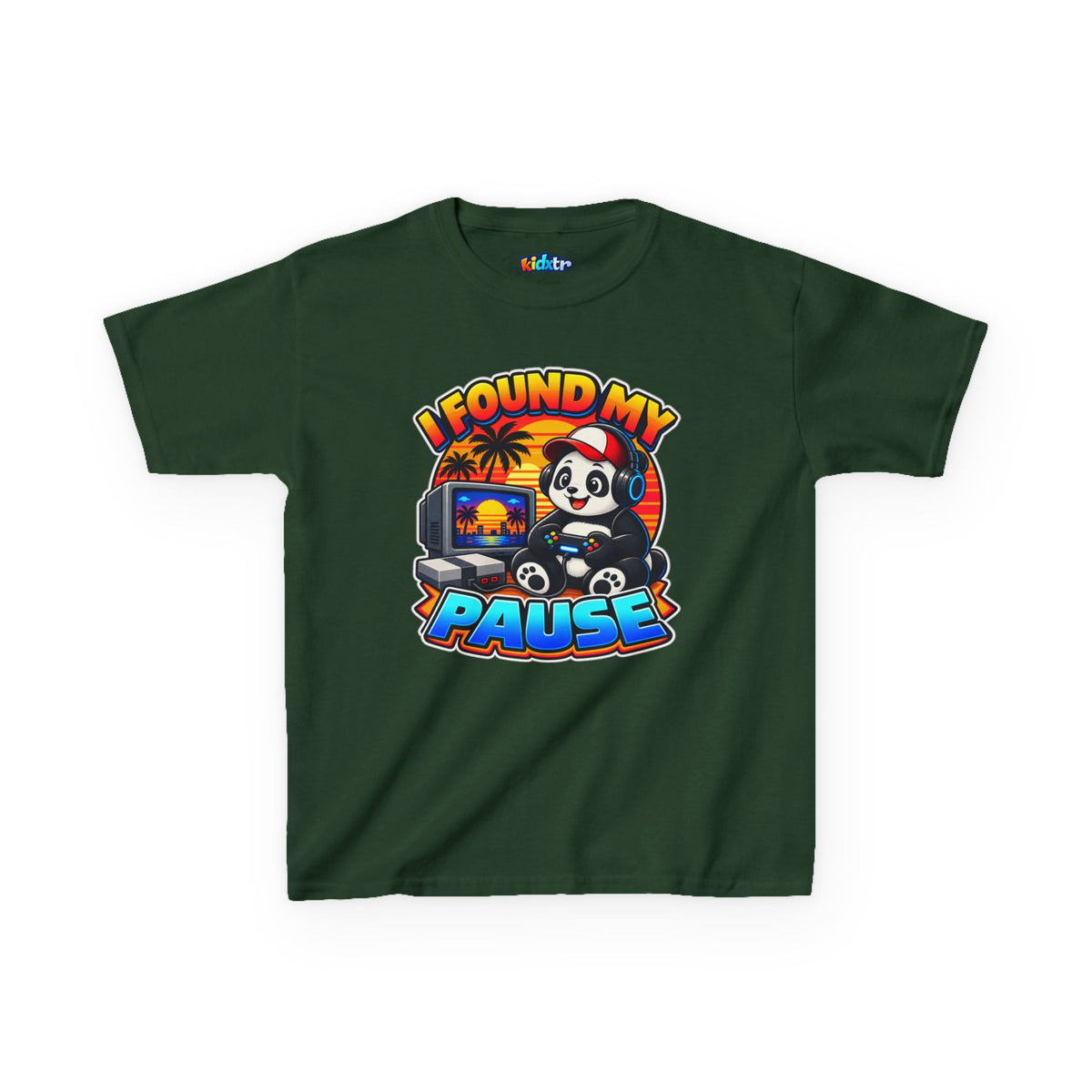 Kidxtr™ Kids Gamer T-Shirt — 'I Found My Pause' Gaming Graphic Tee