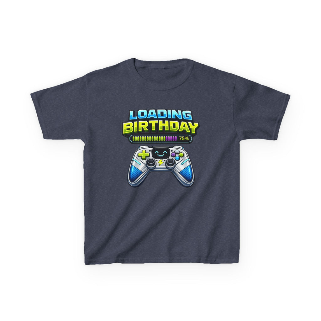 Kids Loading Birthday T-Shirt — 'Loading Birthday' Video Game Controller Graphic Tee