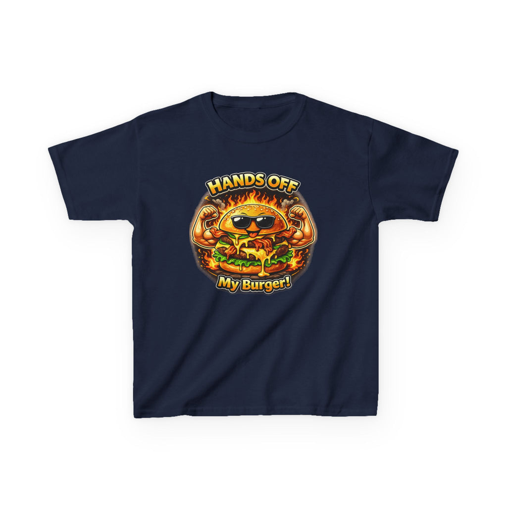Kids T-Shirt — "Hands Off My Burger!" Funny Burger Graphic Tee