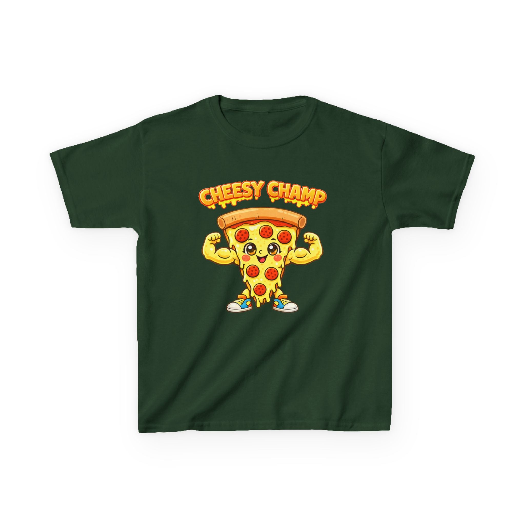 Kids Pizza T-Shirt — 'Cheesy Champ' Fun Food Graphic Tee
