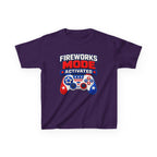 Kids Tee — "Fireworks Mode Activated" Patriotic Gamer Shirt