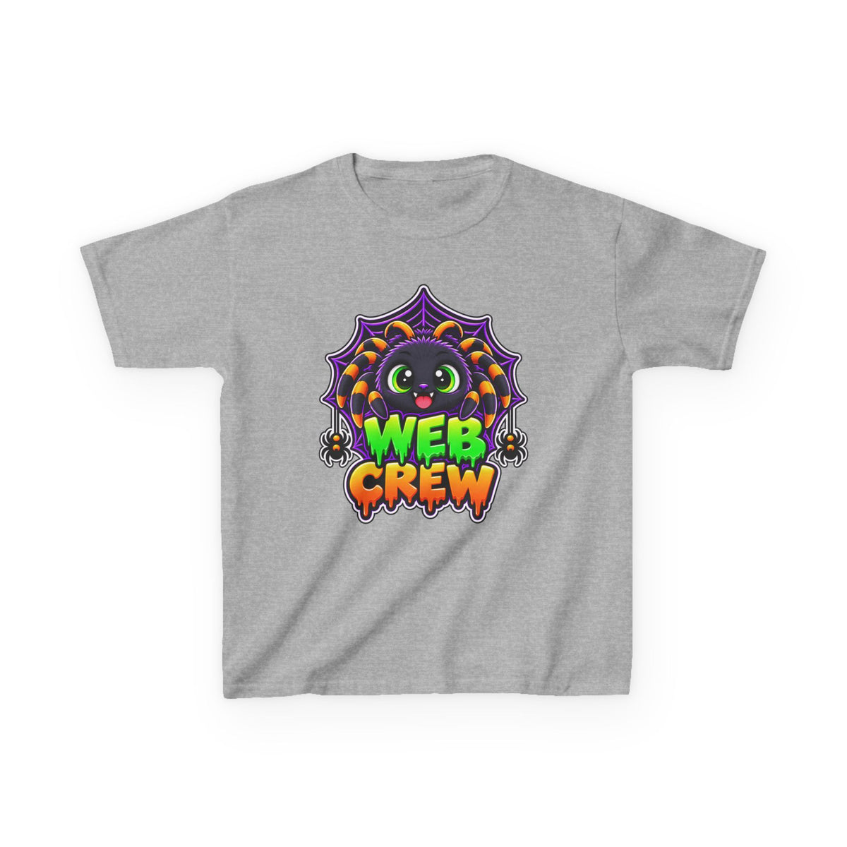 Kidxtr™ Kids Spider Web T-Shirt — 'Web Crew' Halloween Graphic Tee