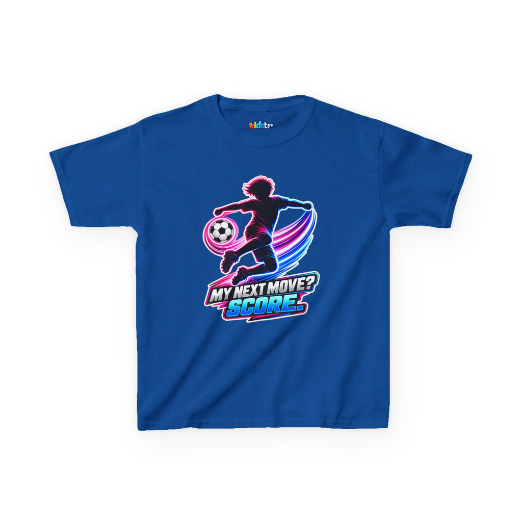 Kidxtr™ Kids Soccer T-Shirt — 'My Next Move? Score.' Soccer Graphic Tee