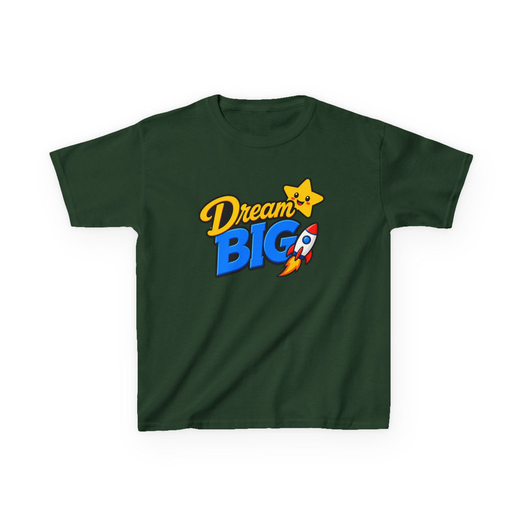 Kids Space T-Shirt — 'Dream Big' Rocket & Star Graphic Tee