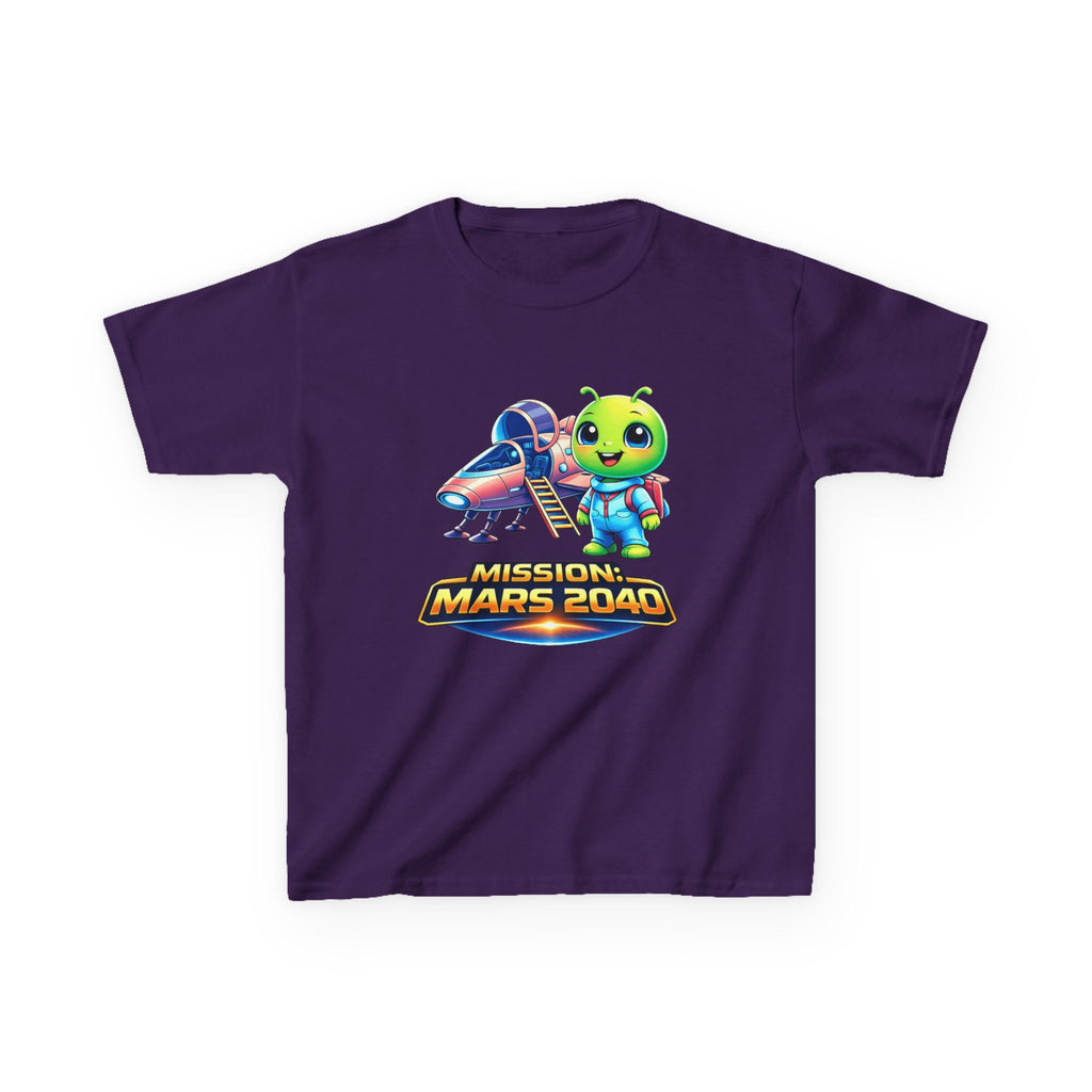 Kids Alien T-Shirt — 'Mission Mars 2040' Alien Spaceship Graphic Tee