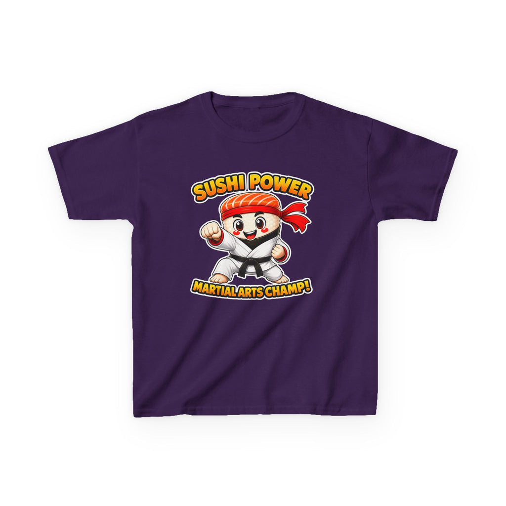 Kids Martial Arts T-Shirt — 'Sushi Power' Karate Champion Graphic Tee