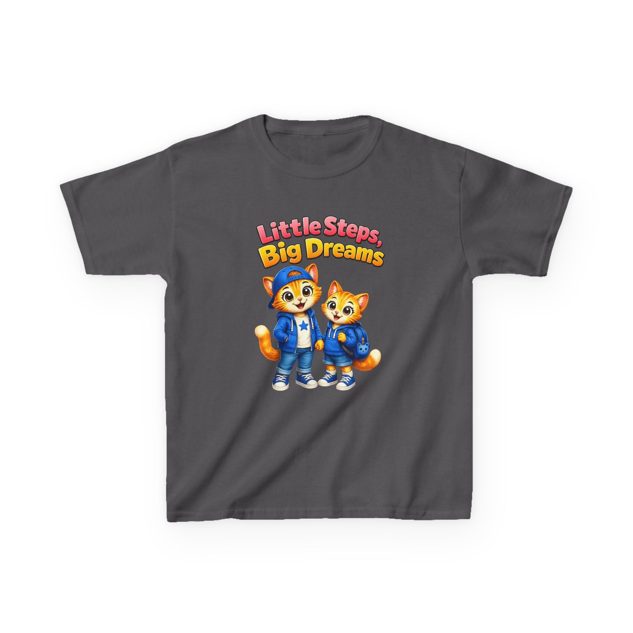 Kids Fox T-Shirt — 'Little Steps, Big Dreams' Cute Foxes Back-to-School Graphic Tee