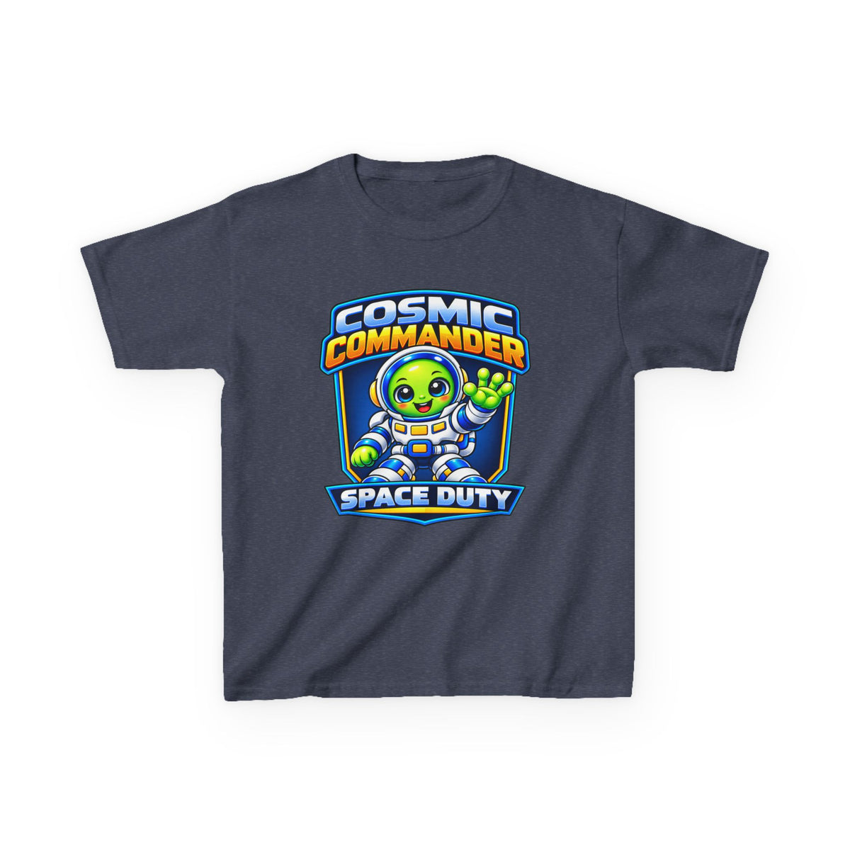 Kidxtr™ Kids Space T-Shirt — 'Cosmic Commander' Space Duty Alien Graphic Tee