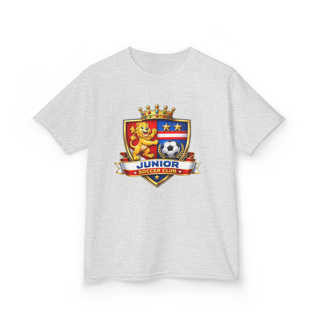 Kids Soccer T-Shirt — 'Junior Soccer Club' Crest Graphic Tee