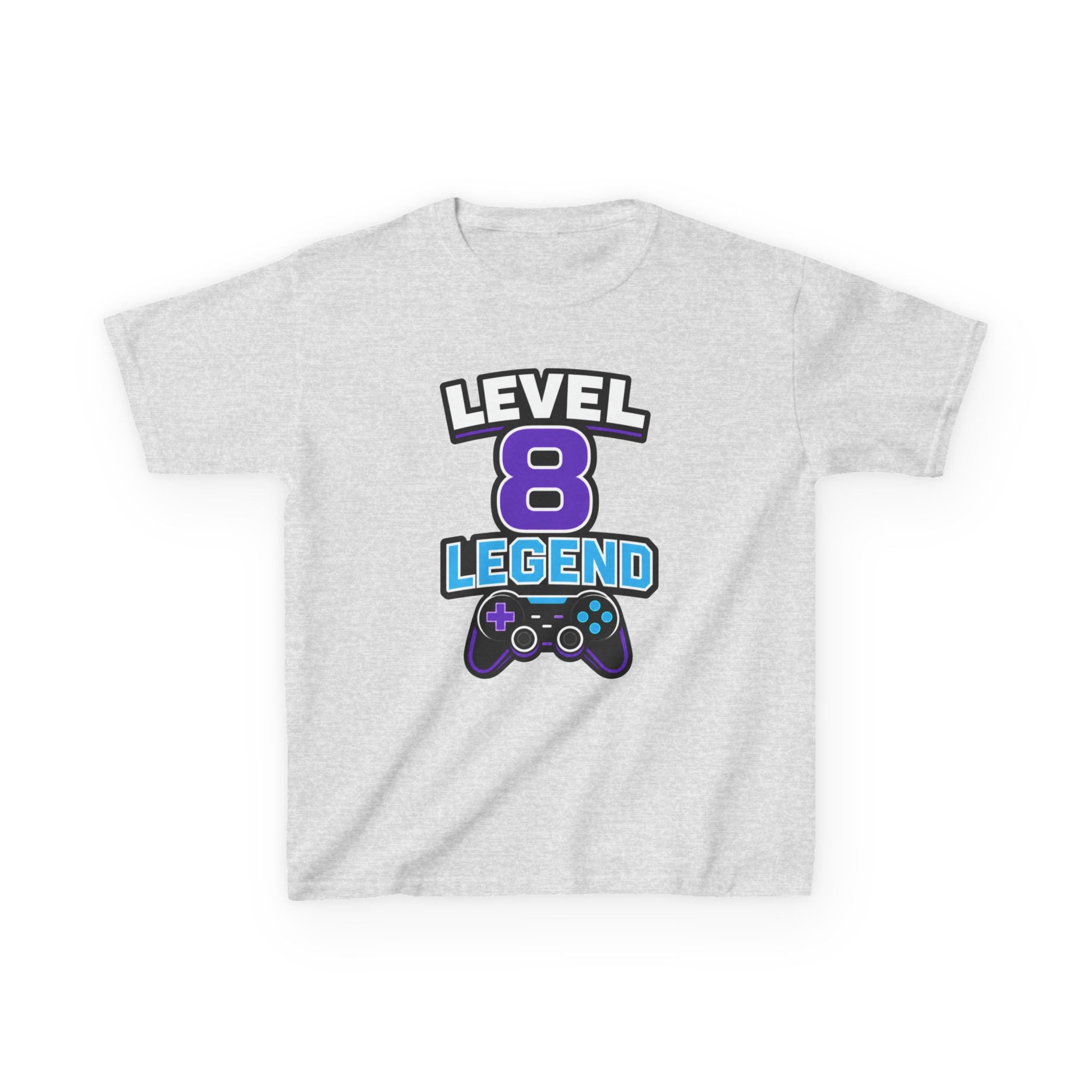 Kids Gaming T-Shirt — 'Level 8 Legend' Gamer Graphic Tee