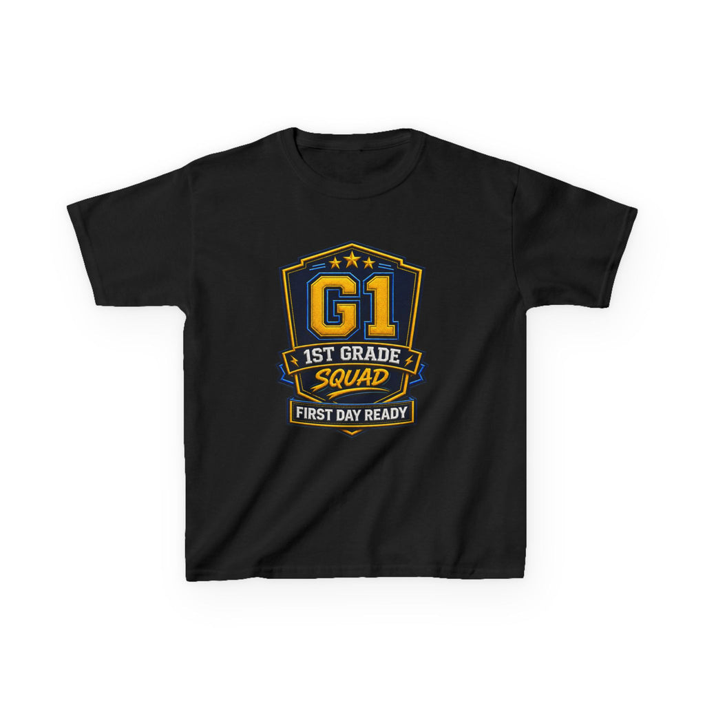 Kids 1st Grade T-Shirt — 'G1 First Day Ready' Back-to-School Graphic Tee