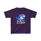 Kids Shark T-Shirt — 'Be Brave. Be Kind.' Cute Shark Graphic Tee