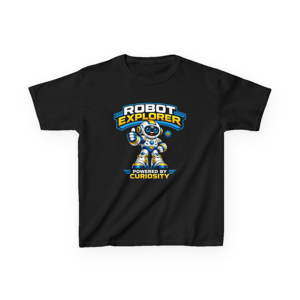 Robot Explorer Kids T‑Shirt — "Powered by Curiosity" Space Robot Tee