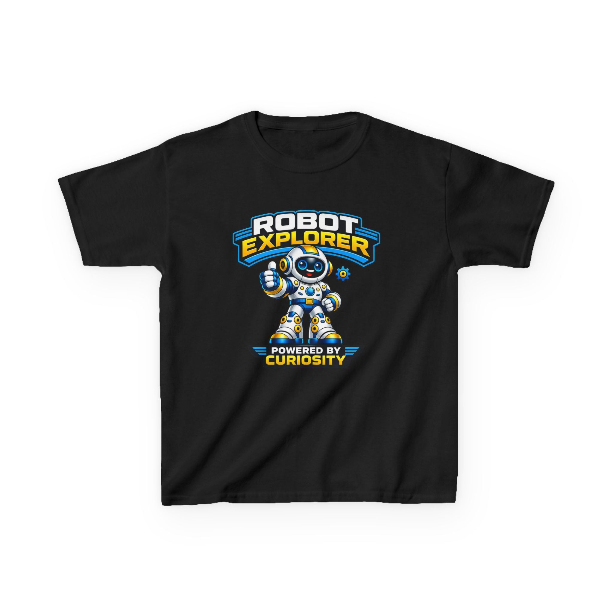 Robot Explorer Kids T‑Shirt — "Powered by Curiosity" Space Robot Tee