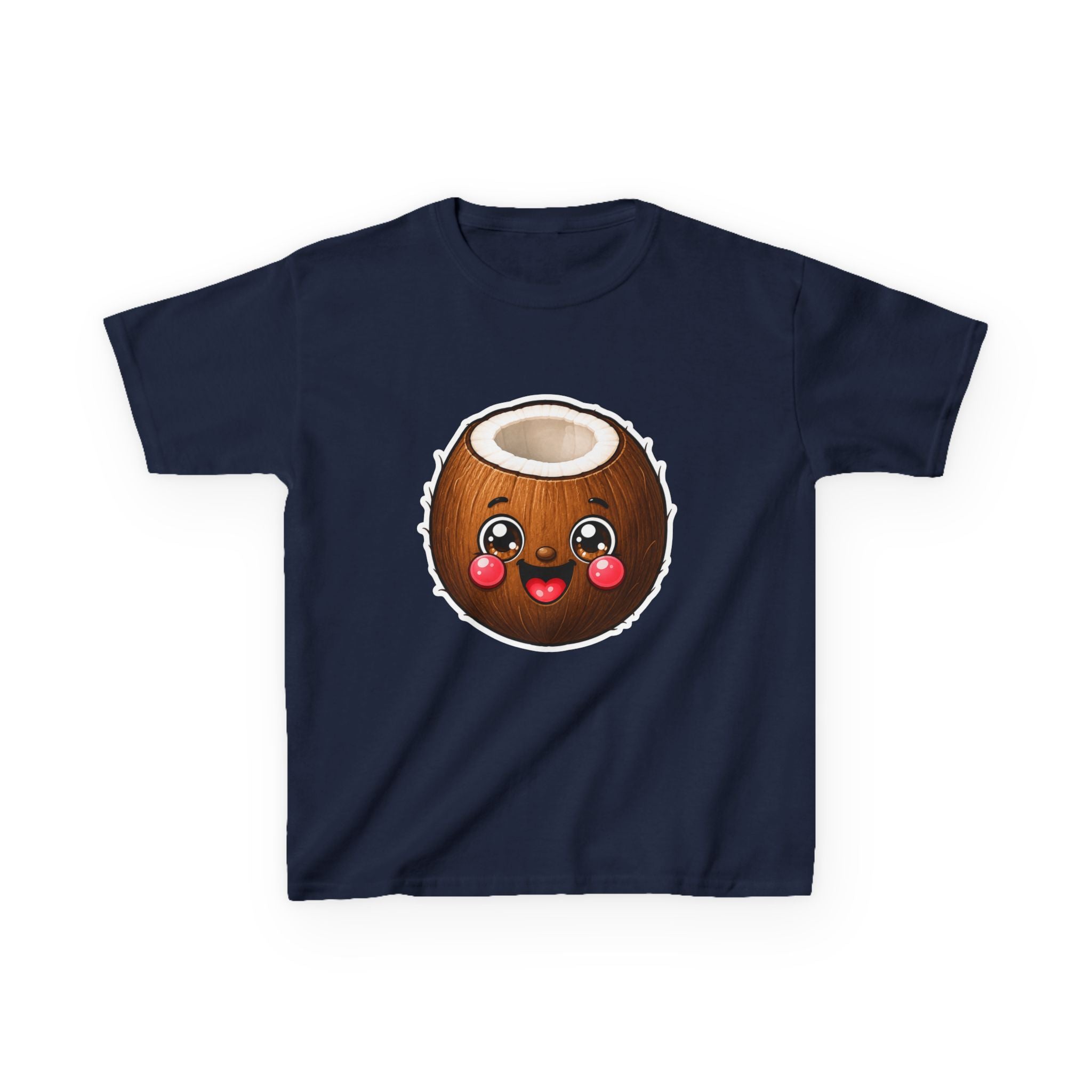 Kids Coconut T-Shirt — 'Tropical Vibes' Cute Kawaii Coconut Fruit Graphic Tee