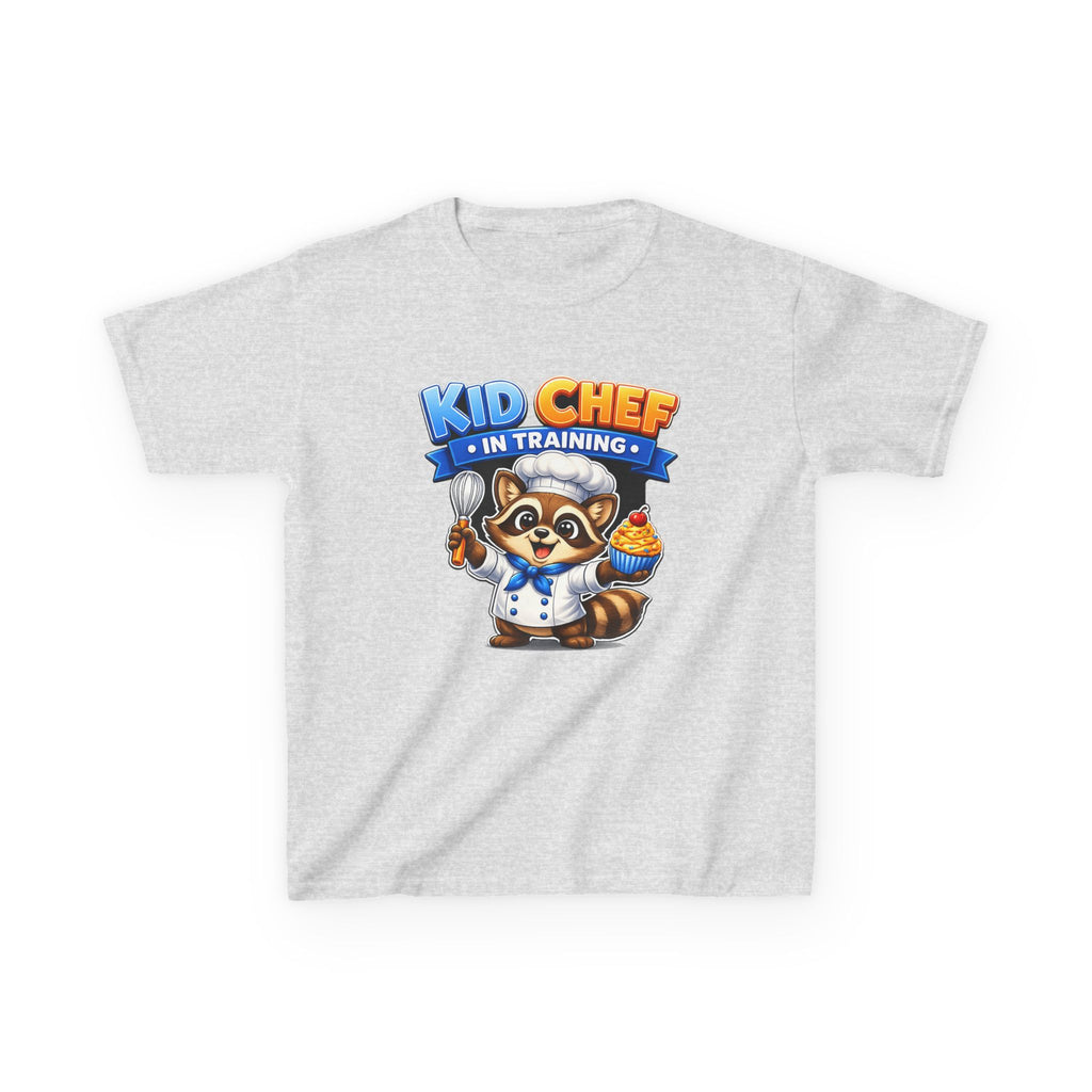 Kids Chef T-Shirt — 'Kid Chef in Training' Raccoon Cooking Graphic Tee