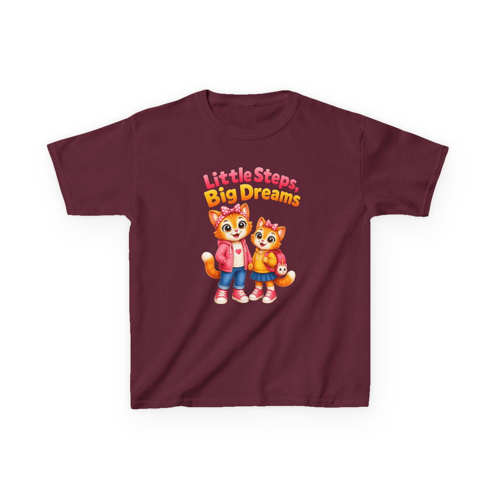 Kids Fox T-Shirt — 'Little Steps, Big Dreams' Cute Foxes Preschool Graphic Tee