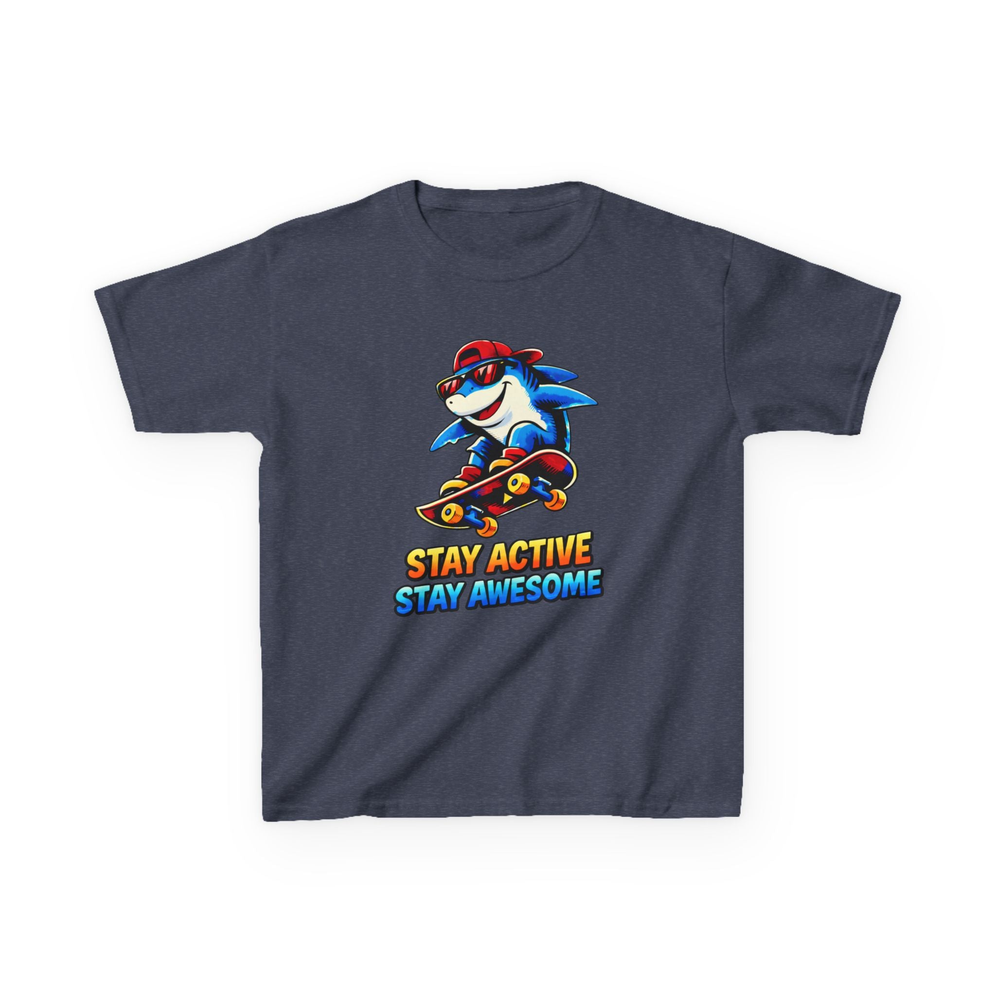 Kids Skateboard Shark T-Shirt – Stay Active Graphic Tee