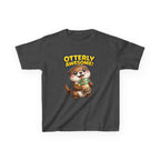 Kids Otter T-Shirt — 'Otterly Awesome!' Cute Otter Drinking Bubble Tea Graphic Tee