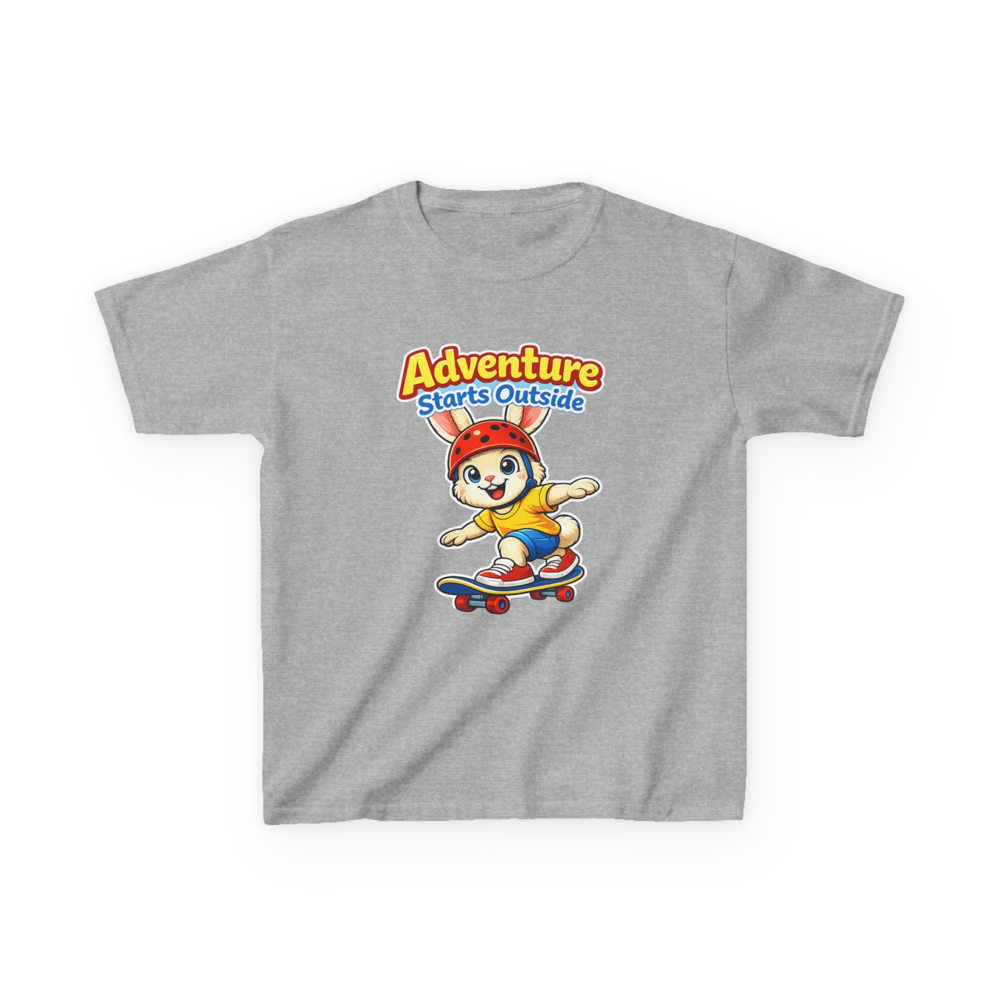 Kids Rabbit T-Shirt — 'Skate or Hop' Skateboarding Rabbit Graphic Tee