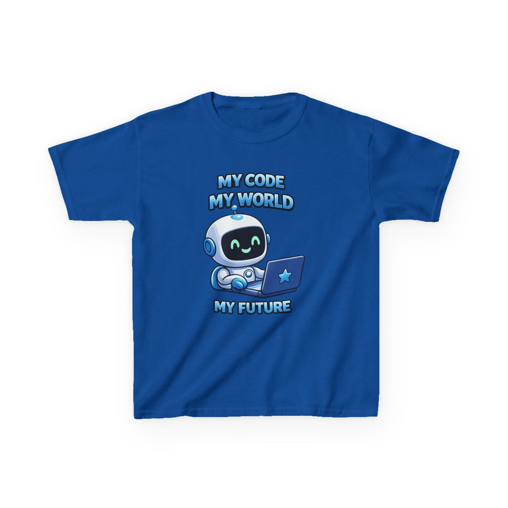 Kids Coding T-Shirt – My Code My World Graphic Tee