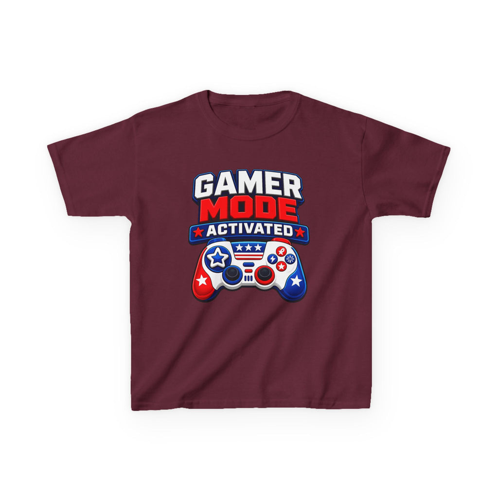 Kids Gamer T-Shirt — "Fireworks Mode Activated" Patriotic Tee
