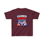 Kids Gamer T-Shirt — "Fireworks Mode Activated" Patriotic Tee