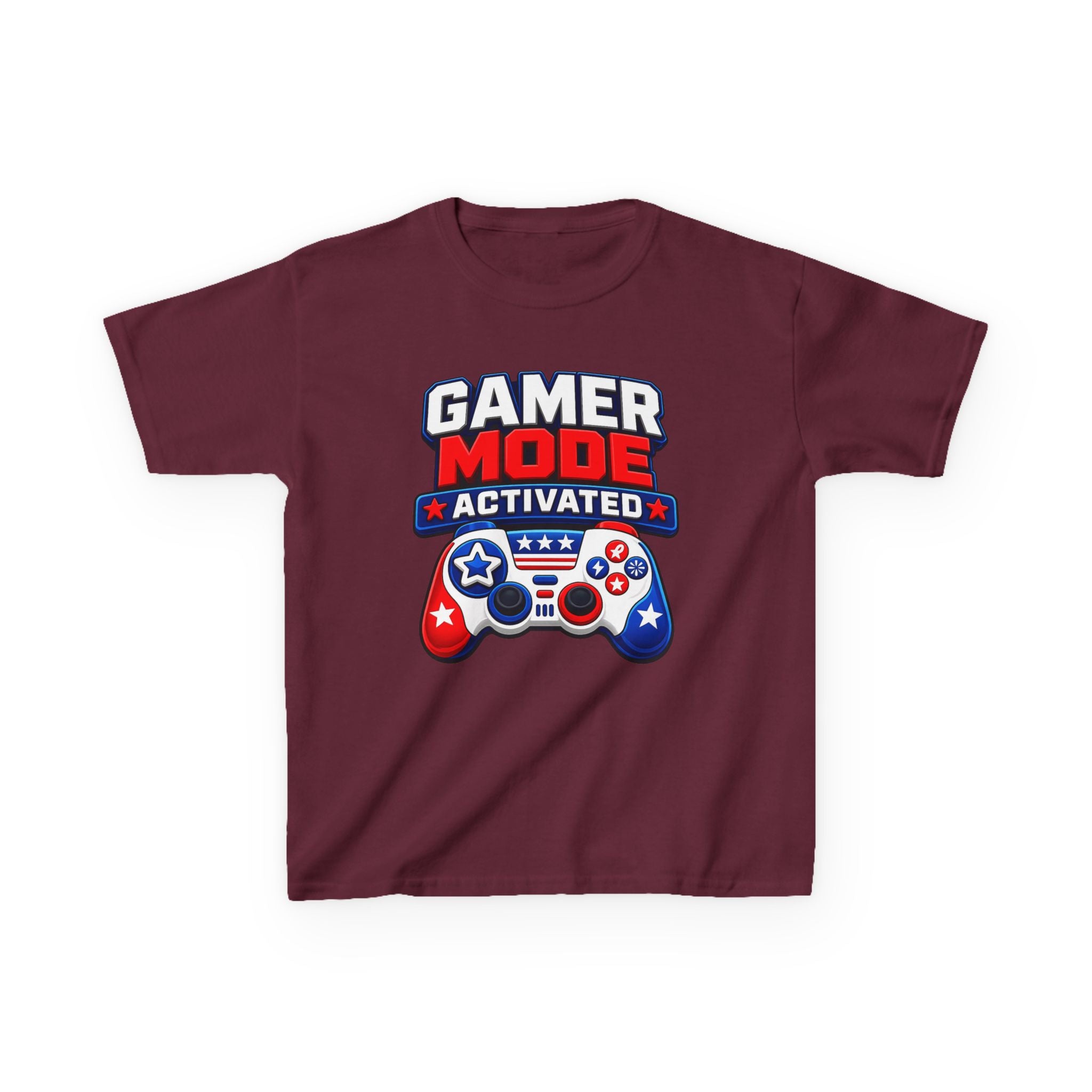 Kids Gamer T-Shirt — "Fireworks Mode Activated" Patriotic Tee