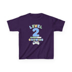 Kids Birthday Gaming T-Shirt — 'Level 2 Growing' Gamer Graphic Tee