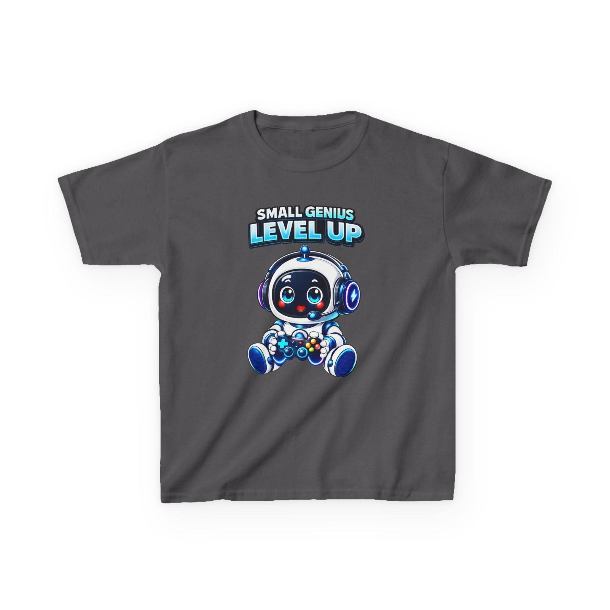 Kids Gaming T-Shirt – Small Genius Level Up Graphic Tee