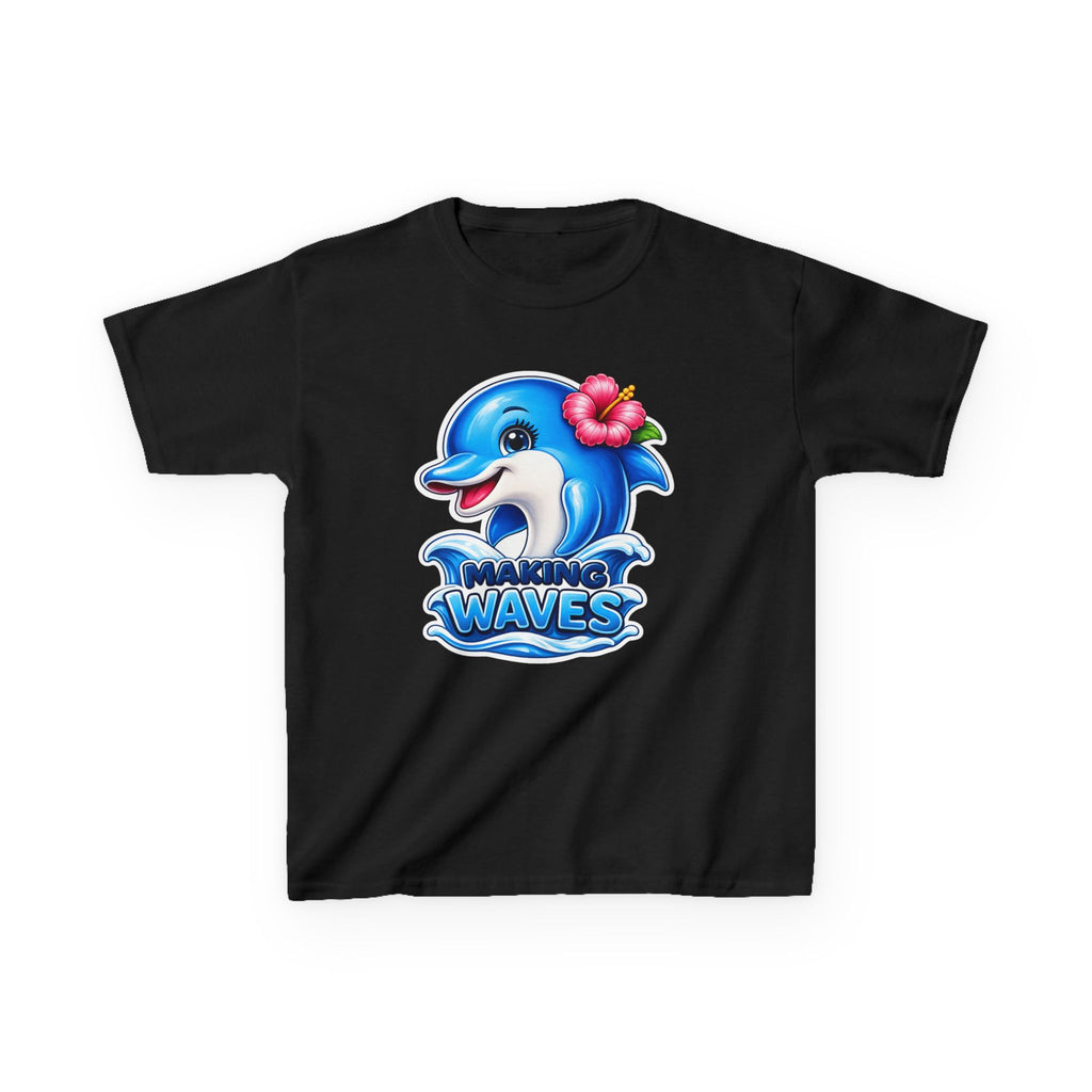 Kids Dolphin T-Shirt — 'Making Waves' Cute Tropical Dolphin Graphic Tee