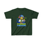 Kids Coding T-Shirt — 'Coding Creator' Cute Monkey Programmer Graphic Tee