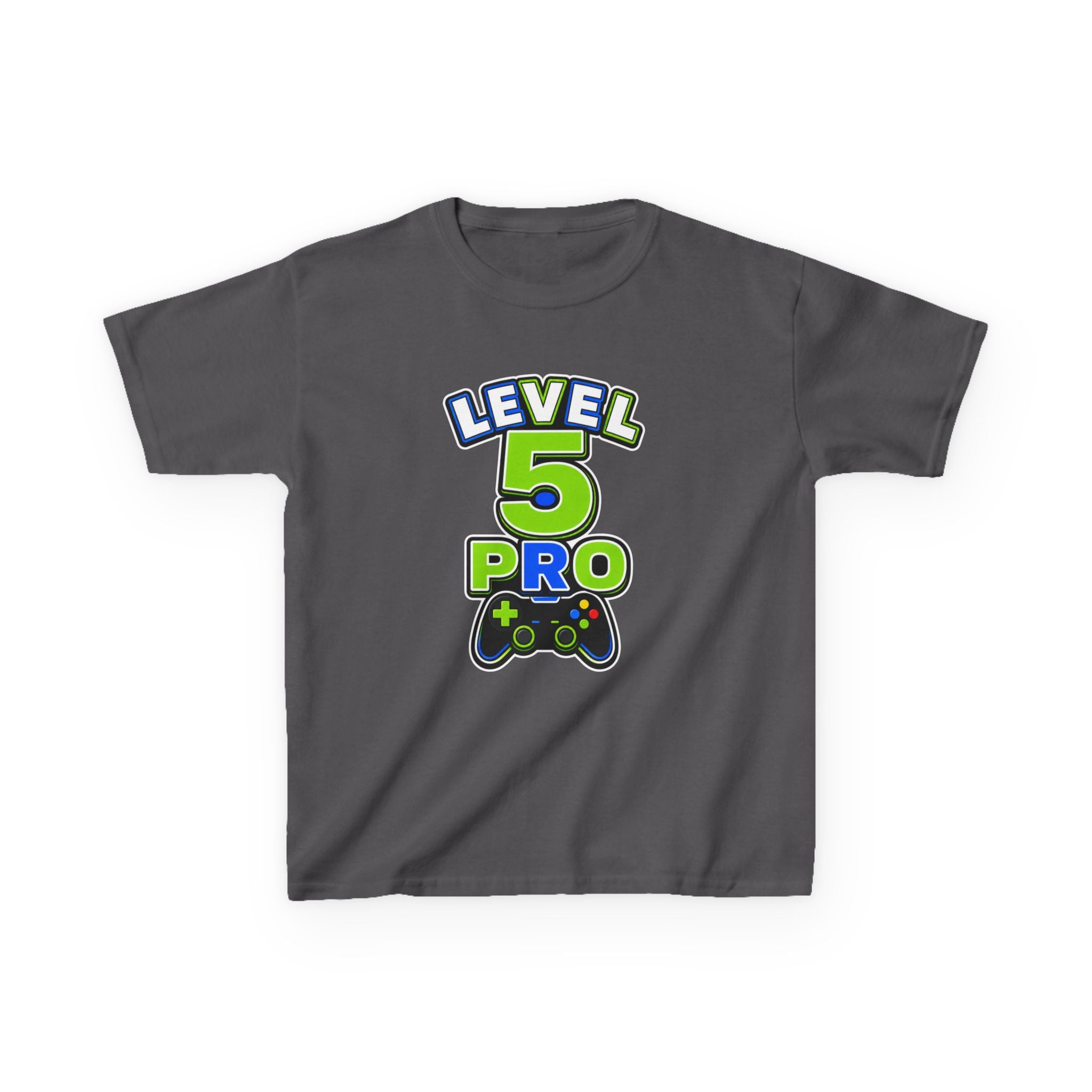 Kids Birthday Gaming T-Shirt — 'Level 5 Pro' Gamer Graphic Tee