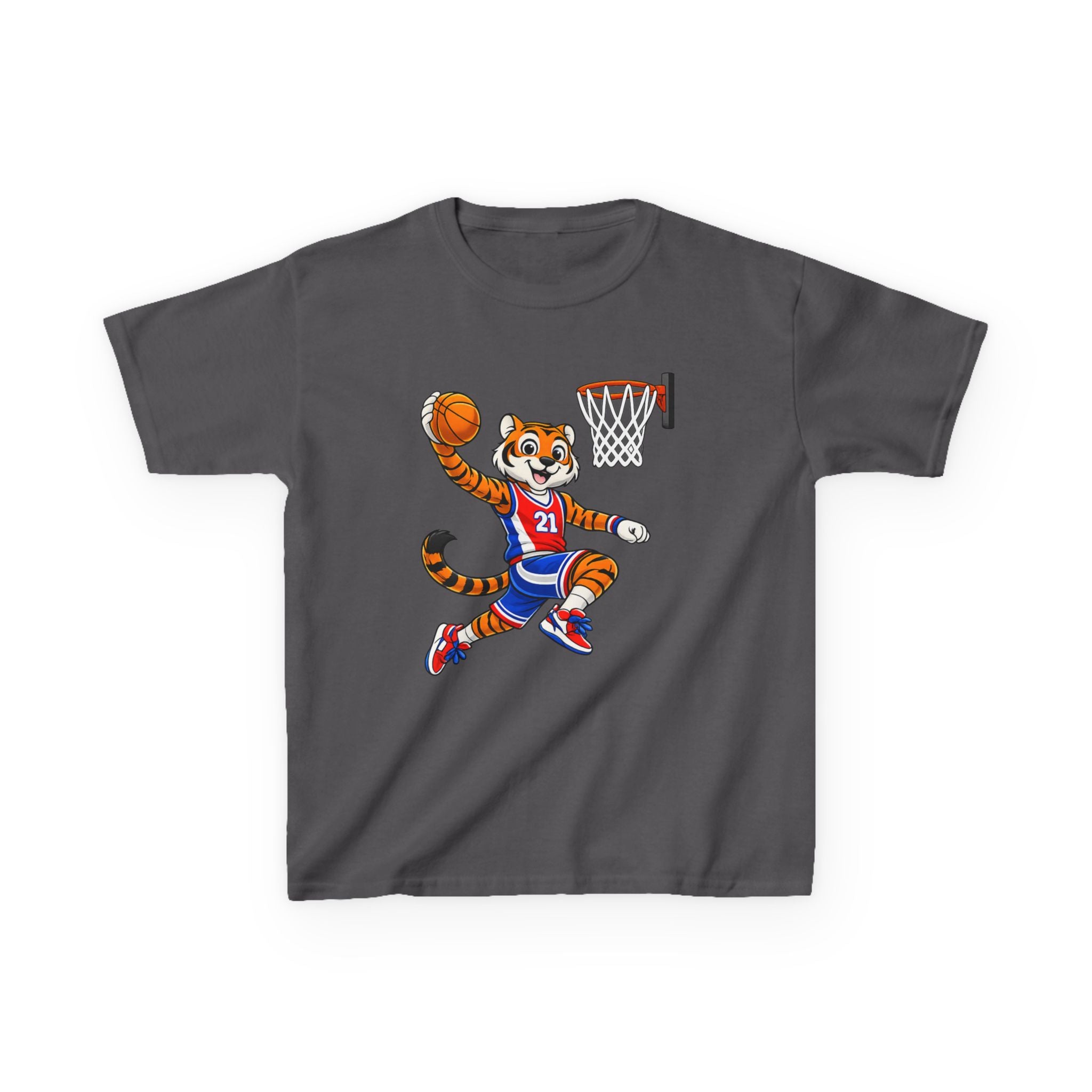 Kids Basketball Tiger T-Shirt – Dunking Tiger Graphic Tee