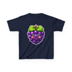 Kids Grape T-Shirt — 'Grape Vibes' Cute Kawaii Happy Grape Cartoon Graphic Tee