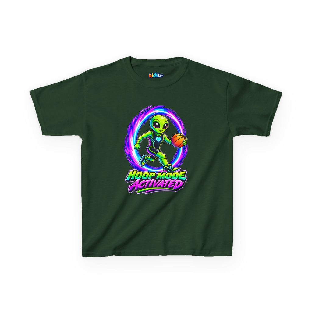 Kidxtr™ Kids Basketball T-Shirt — 'Hoop Mode Activated' Sports Graphic Tee