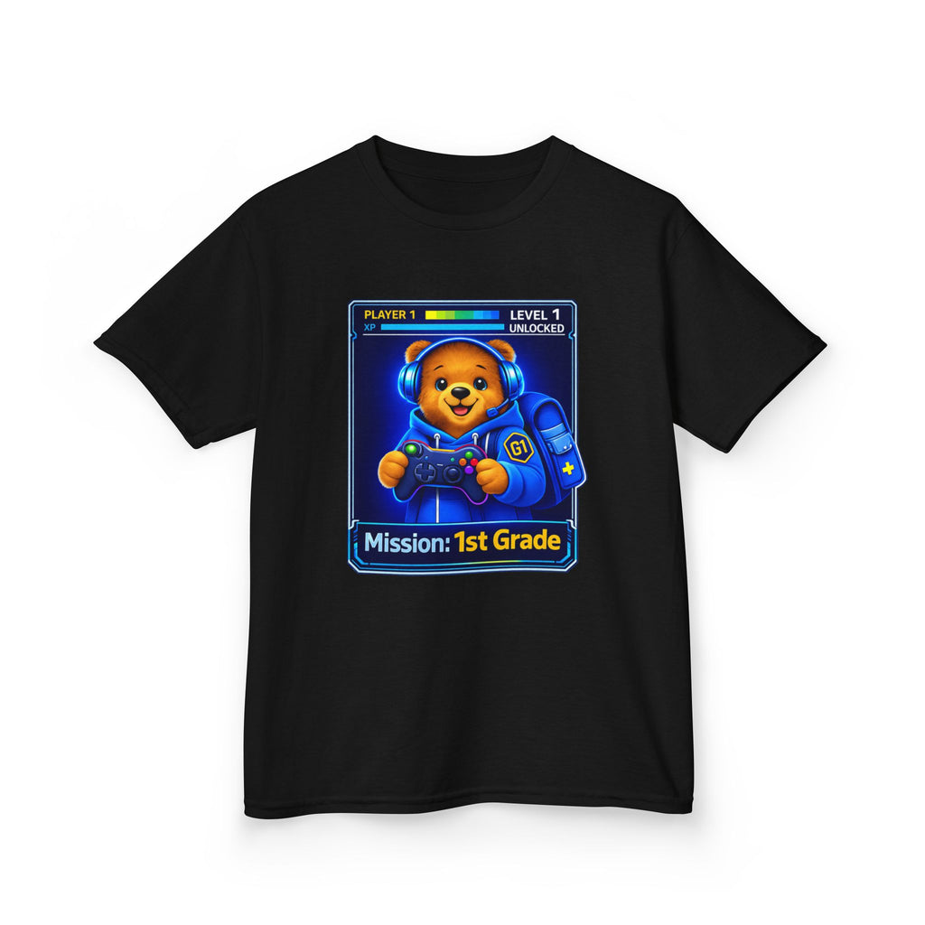 Kids Gaming T-Shirt — 'Gamer Bear' Bear Gamer Graphic Tee