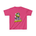 Kids Skateboarding Cat T-Shirt — 'Roll into Recess!' Graphic Tee