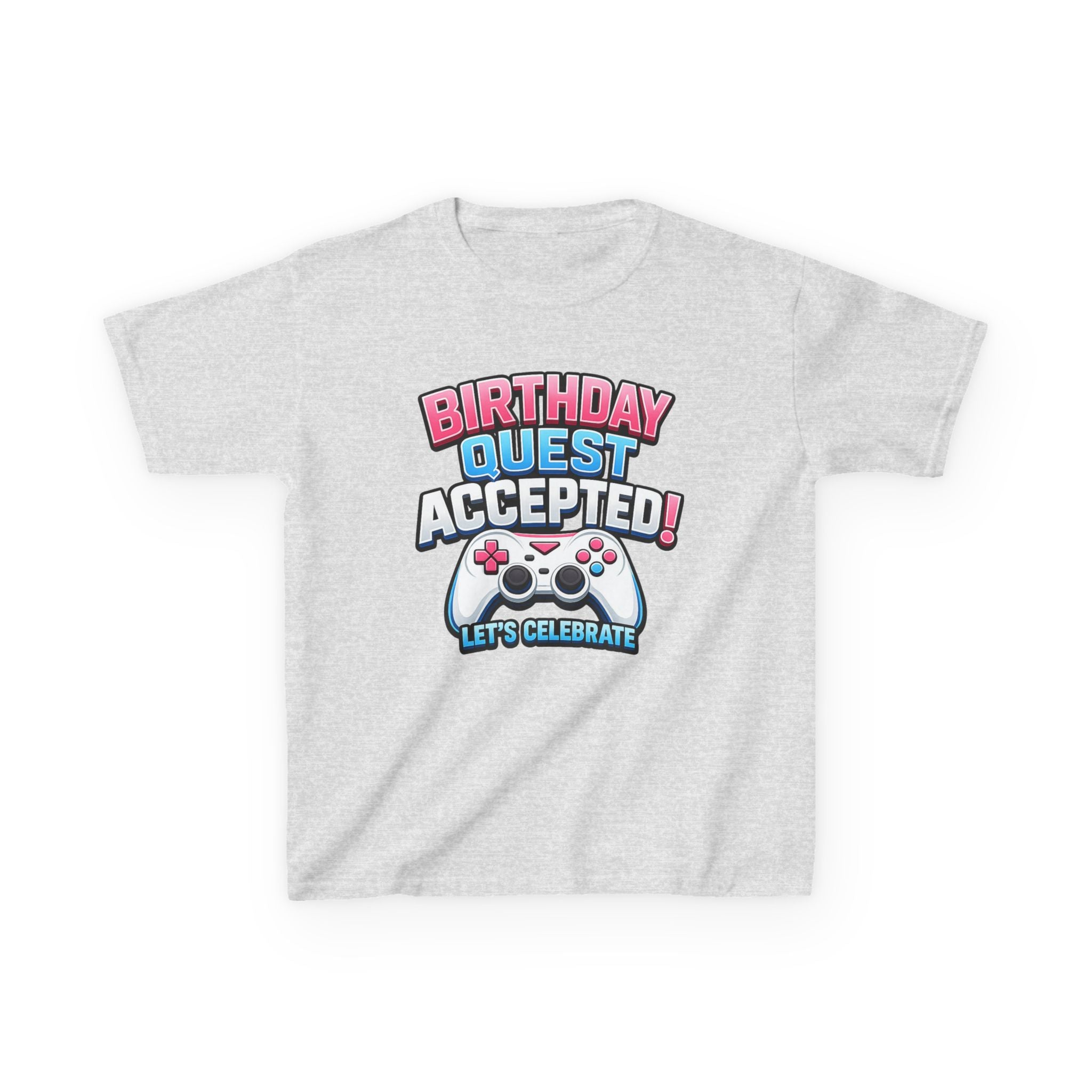 Kids Birthday T-Shirt — 'Birthday Quest Accepted' Gamer Birthday Graphic Tee