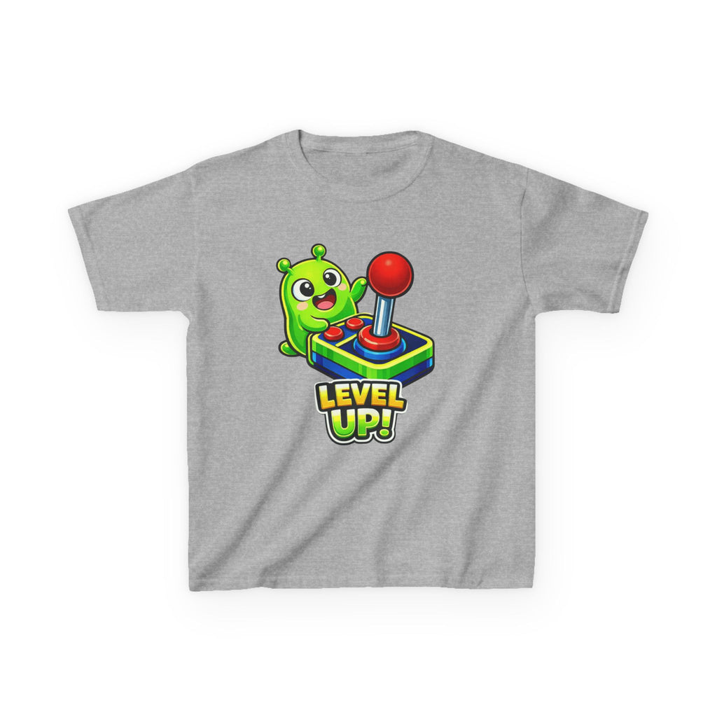 Kids Gaming T-Shirt — 'Level Up!' Gamer Alien Graphic Tee