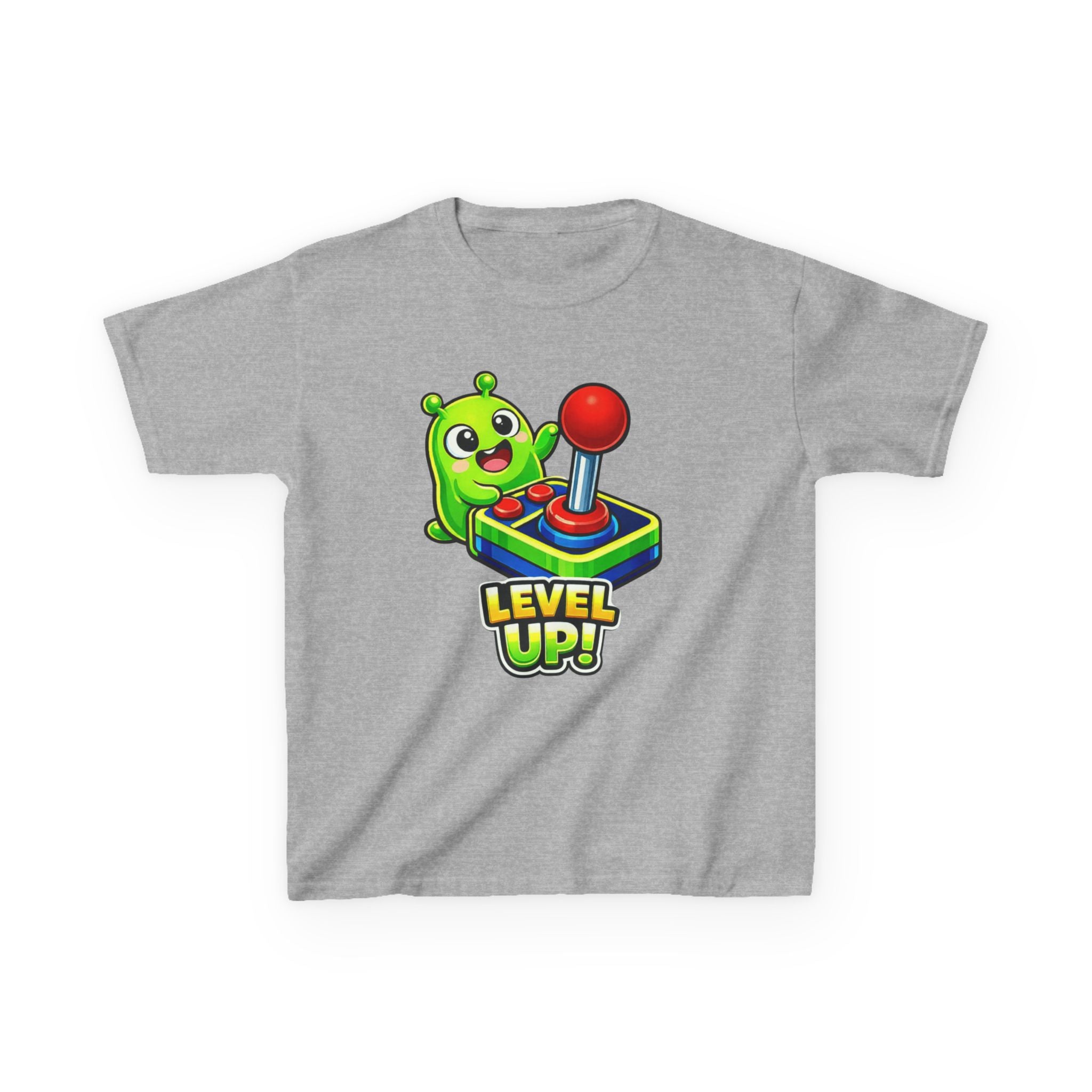 Kids Gaming T-Shirt — 'Level Up!' Gamer Alien Graphic Tee