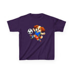 Kids Soccer T-Shirt — 'Pup FC' Cute Puppy Kicking Soccer Ball Graphic Tee