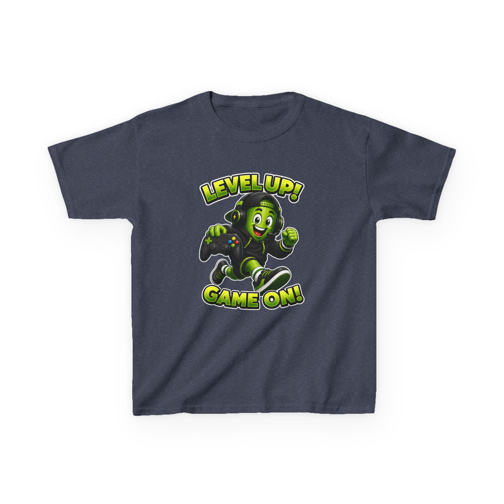 Kids Gamer T-Shirt — 'Level Up! Game On!' Arcade Graphic Tee